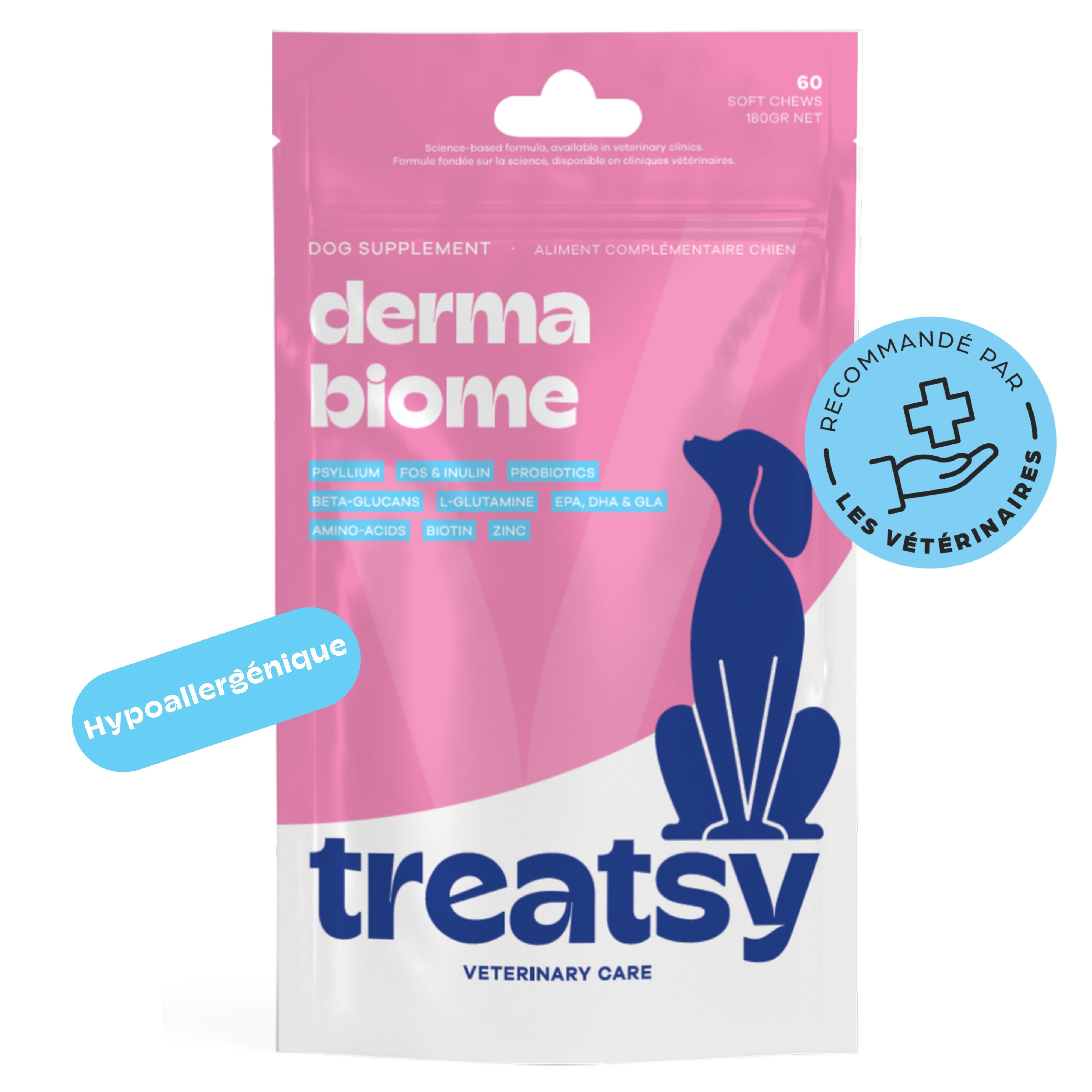 Treatsy - Complément Dermabiome allergies, démangeaisons & immunité-Chien
