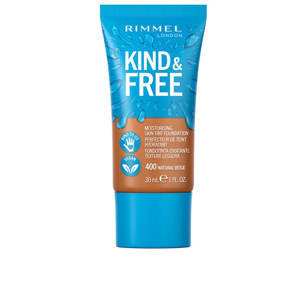 Rimmel Kind & Free Moisturising Skin Tint Foundation, 400 Natural Beige, 30ml.