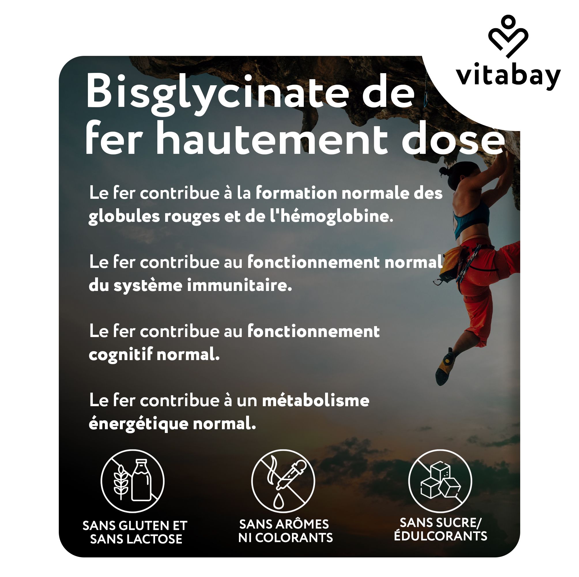 Le fondateur de Vitabay, Dr. med. Harald Pfeffer, tient deux boîtes de Vitabay Fer Activ.