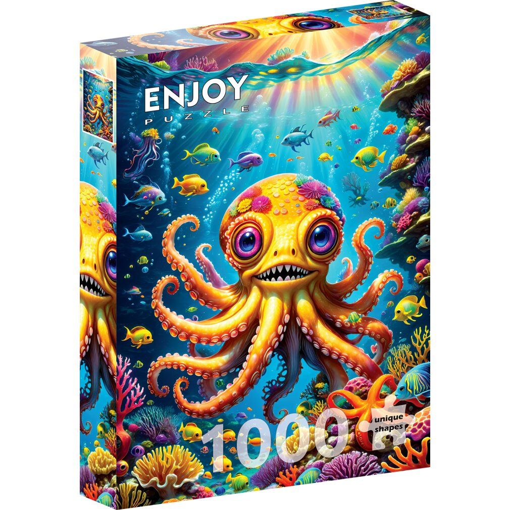enjoy Puzzel Schattige octopus 1000 delen
