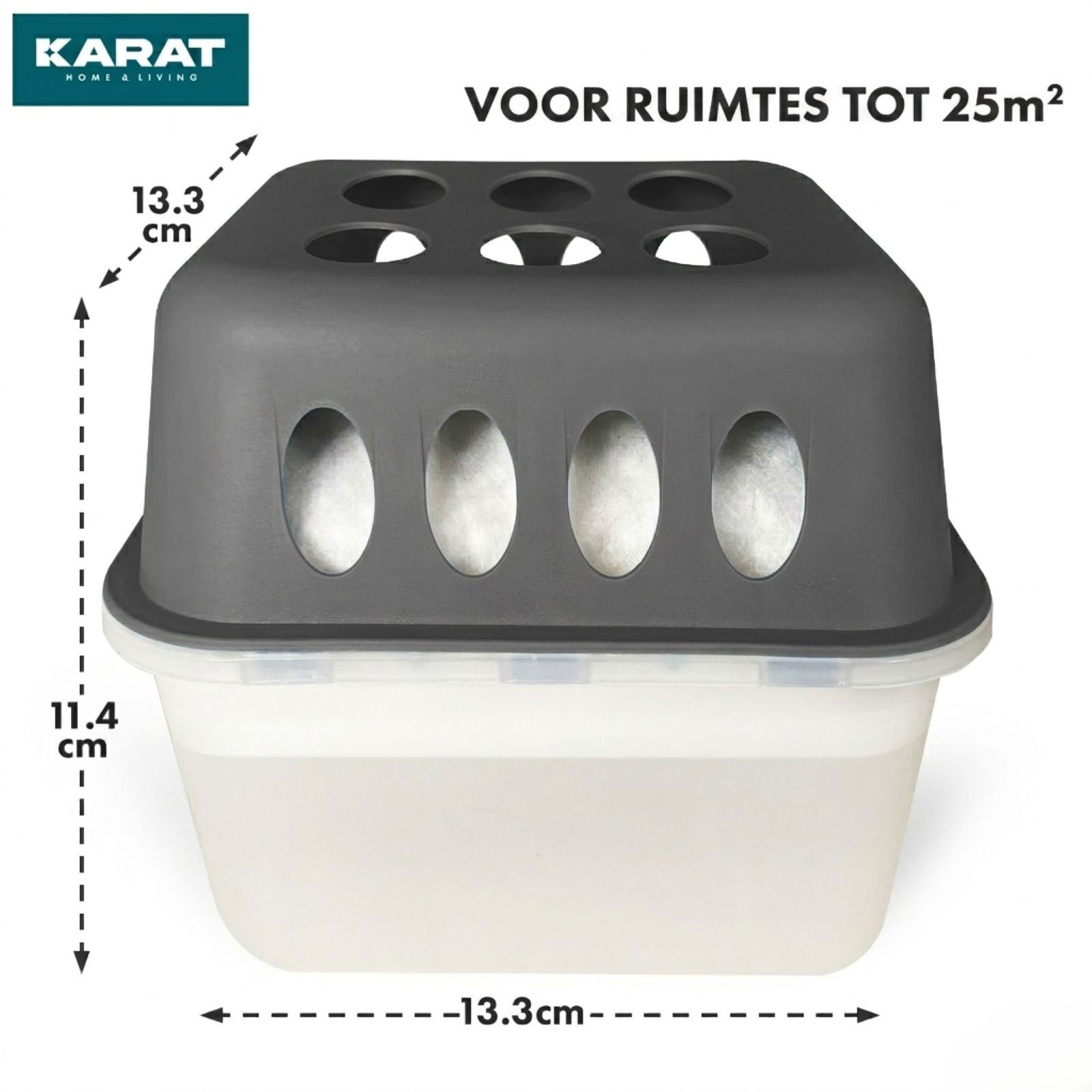 KARAT Luchtonvochtiger Hava - Granulaat Ruimte-Ontvochtiger Grijs