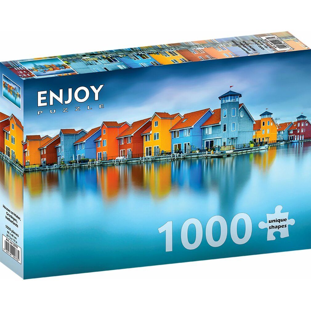 enjoy Puzzle häuser au bord de l'eau, Groningen, Pays-Bas 1000 pièces
