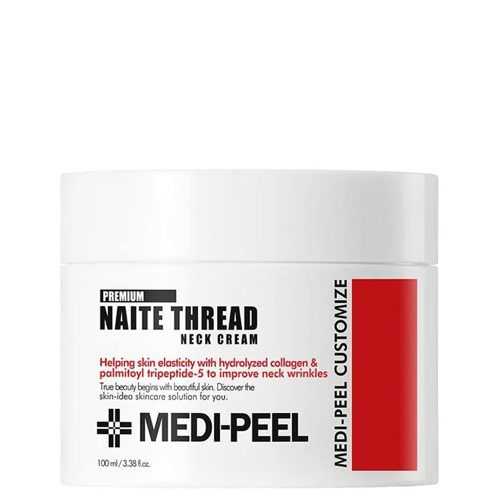 Witte pot met Medi-Peel Naite Thread Neck Cream, 100ml.