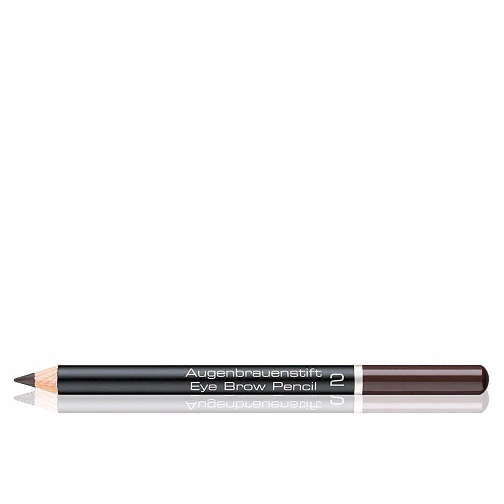 Wenkbrauwpotlood 2 Intensive Brown. Donkerbruin potlood met zwarte schacht. Opschrift: Augenbrauenstift, Eye Brow Pencil.