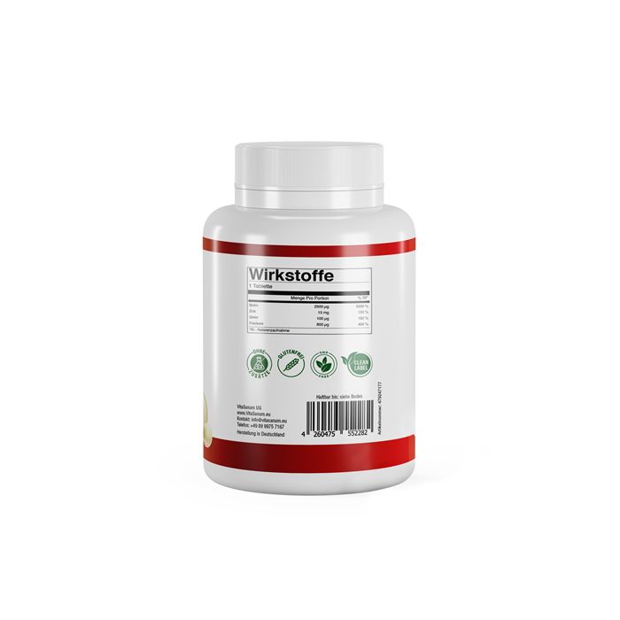 VitaSanum®- Biotine Plus + Zinc + Acide folique + Sélénium