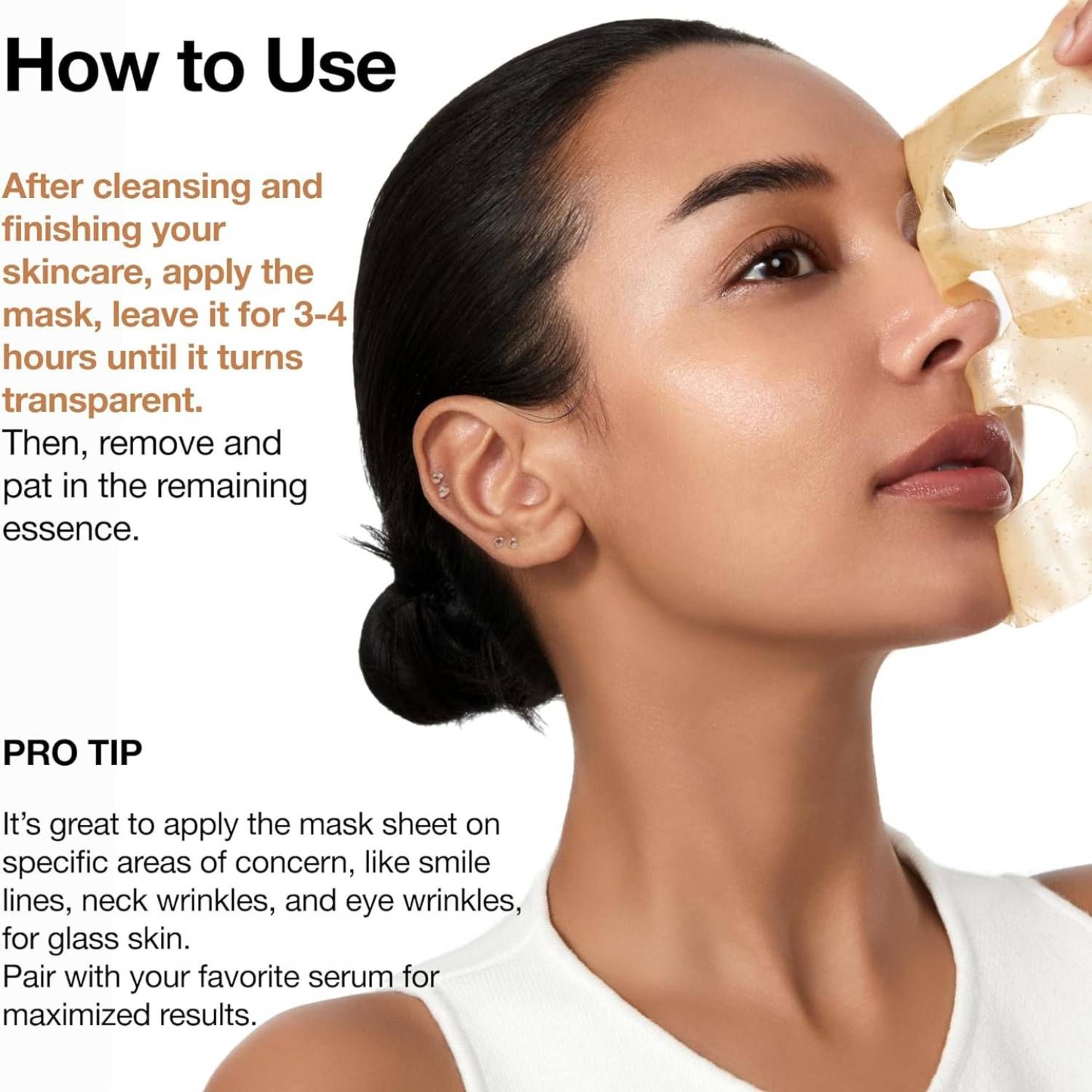 Gebruiksaanwijzing voor het Anua Rice 70 Glow Collagen masker.