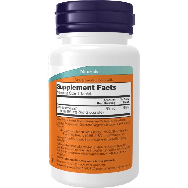 Now Foods Zinc 50 mg