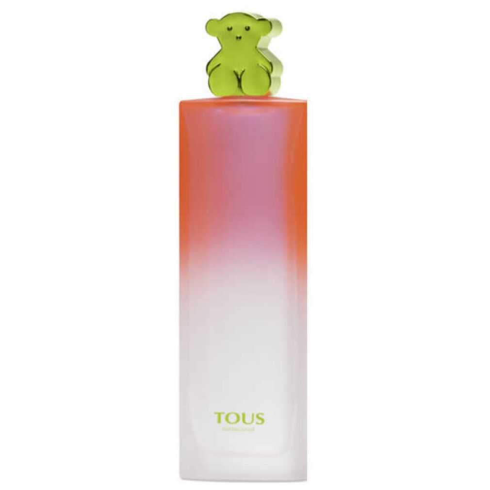 Tous Neon Candy Eau de Toilette Spray met groene beren-dop en kleurverloop fles.