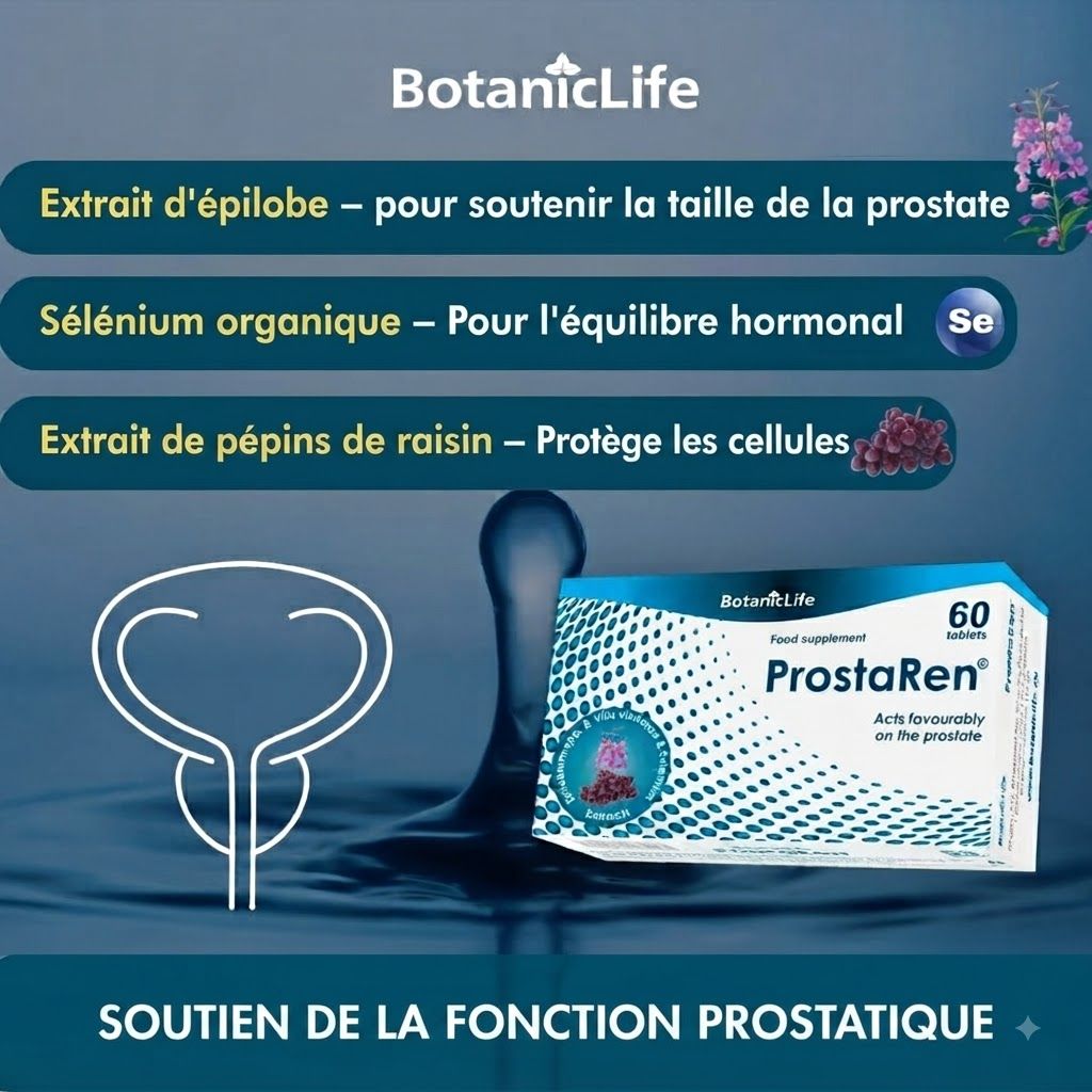 Boîte de ProstaRen, complément alimentaire de 60 comprimés.