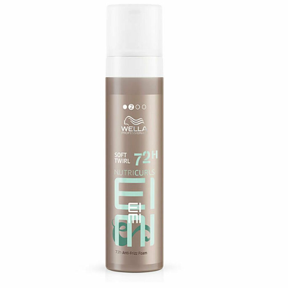 Wella Eimi Nutricurls Soft Twirl. Bruine fles met witte dop. Tekst: Soft Twirl, 72H, Eimi.