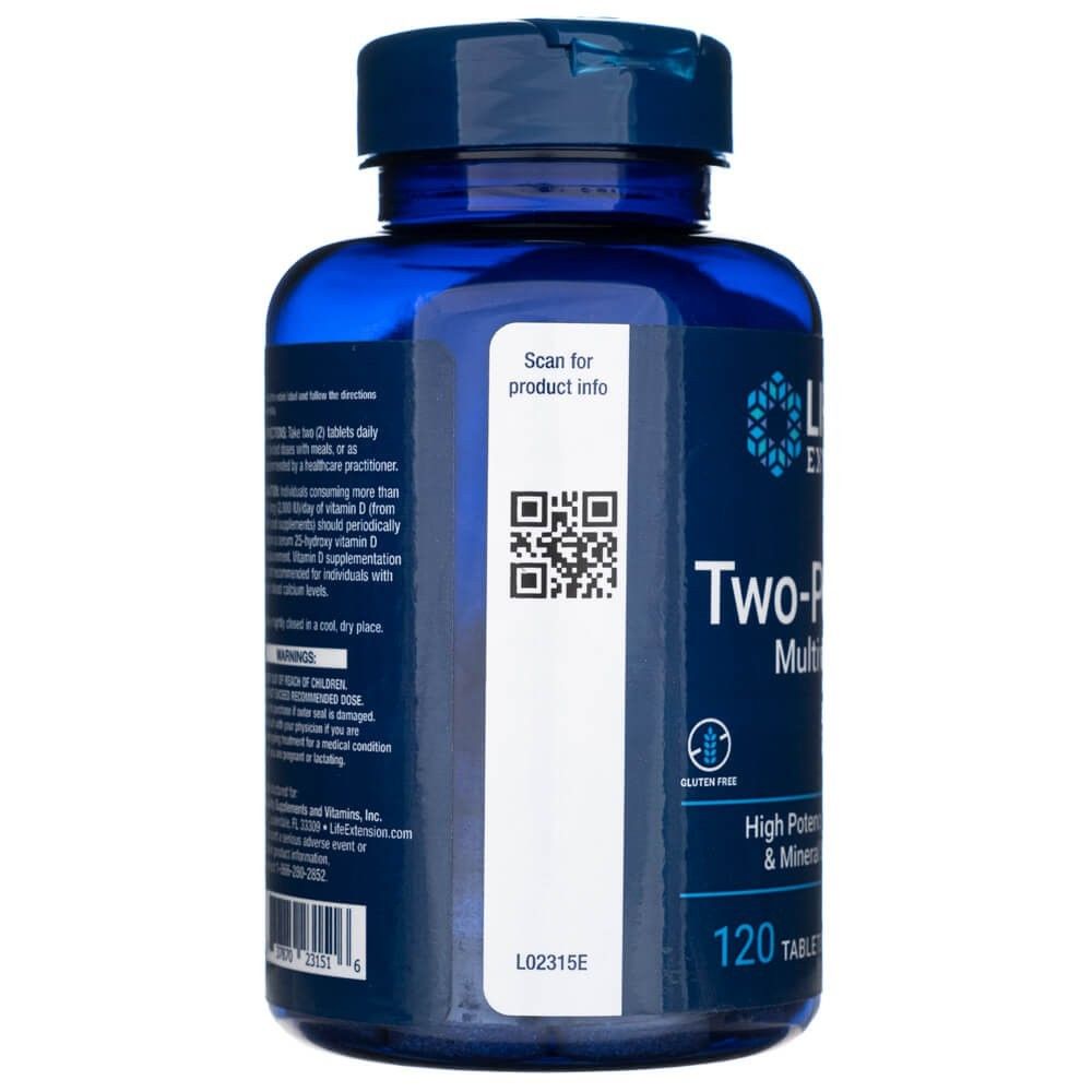 Blauwe fles multivitaminen, 120 tabletten.
