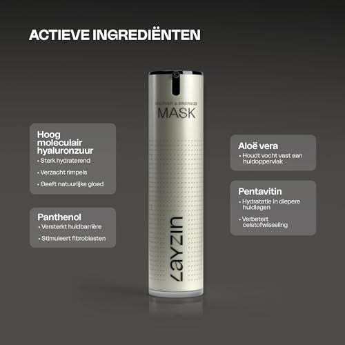 Een masker. Op het masker staat 'MASK' en 'Layzin'.