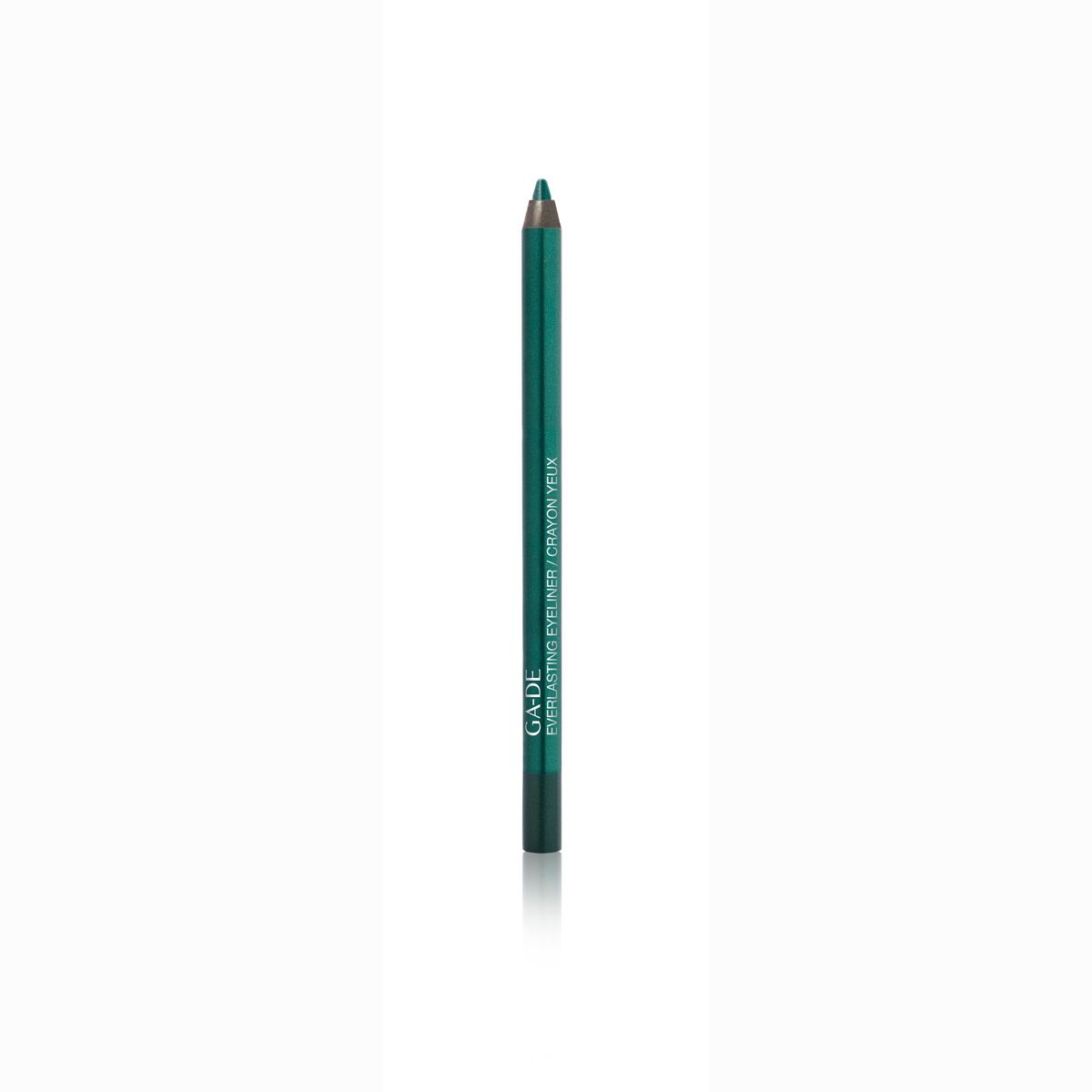 Groene eyeliner potlood. Opschrift: GA-DE Everlasting Eyeliner / Crayon Yeux.