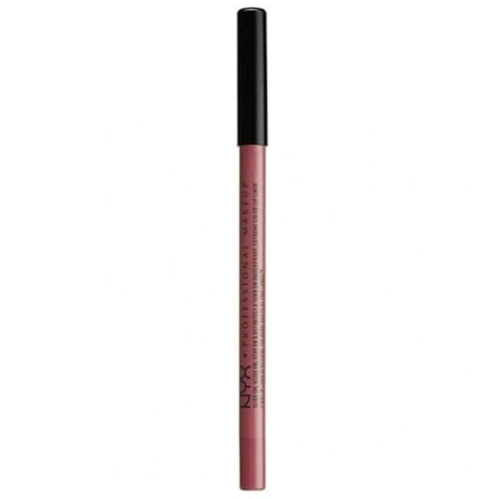 Roze lippenpotlood met zwarte dop. Opschrift: NYX PROFESSIONAL MAKEUP.