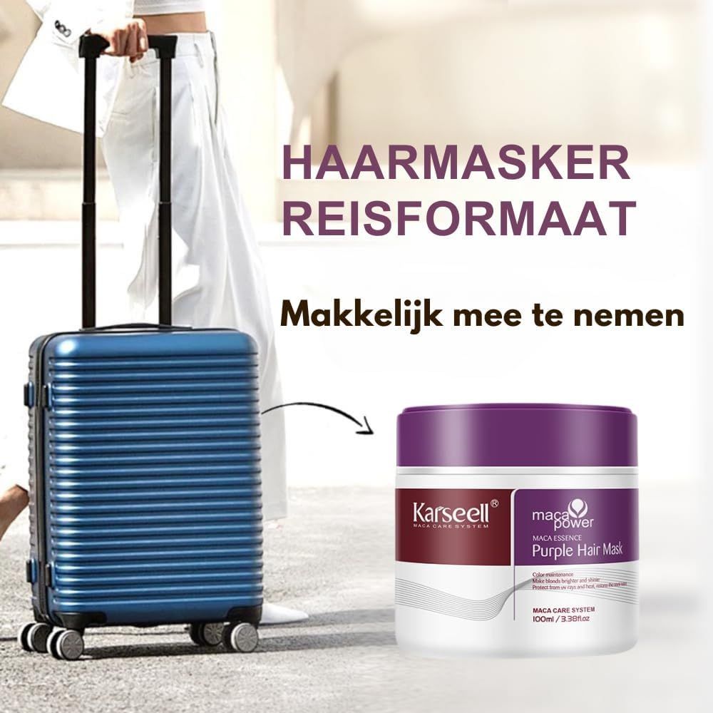 KARSEELL Paars Anti-Geel Haarmasker voor Blond en Grijs Haar