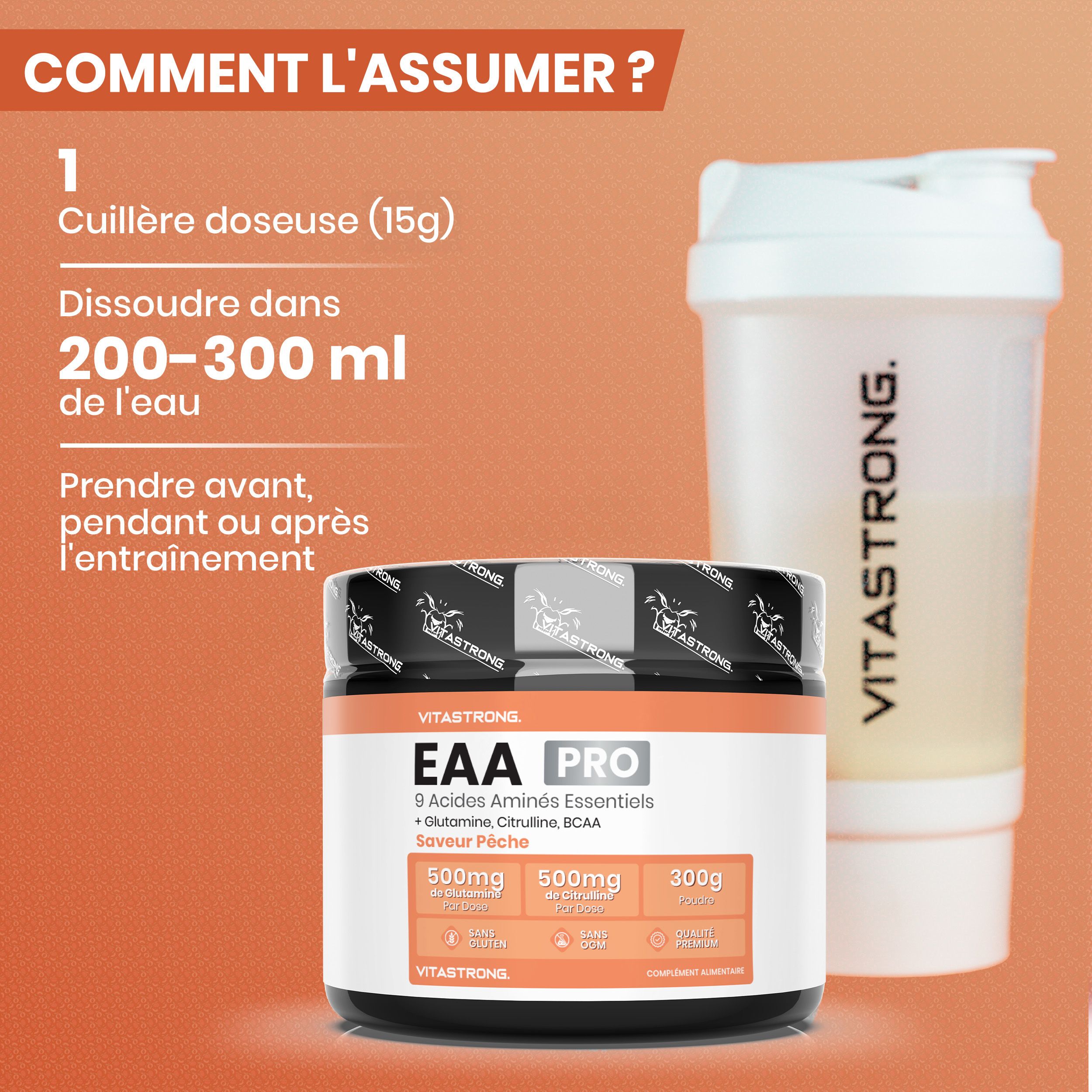 Vitastrong EAA Pro, pot. Bodybuilders, atleten, sporters. Voor wie is het geschikt? Voor sporters die intensief trainen.