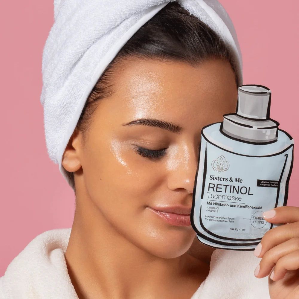 Sisters & Me Retinol Tuchmasker met Frambozen- & Kamille-extract
