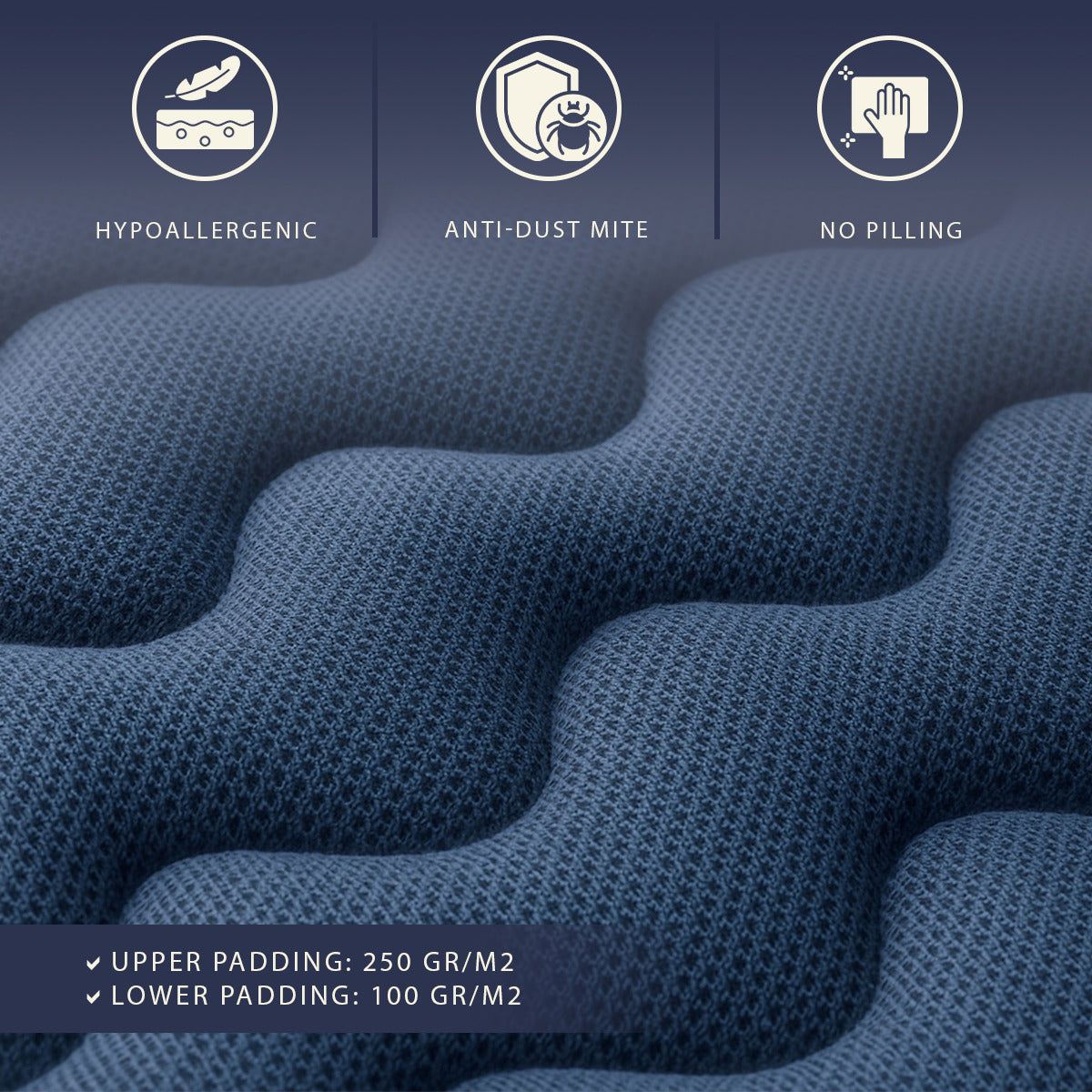 The White Stone Matras 120x190 cm van Waterfoam Hypoallergeen Hoogte 20 cm