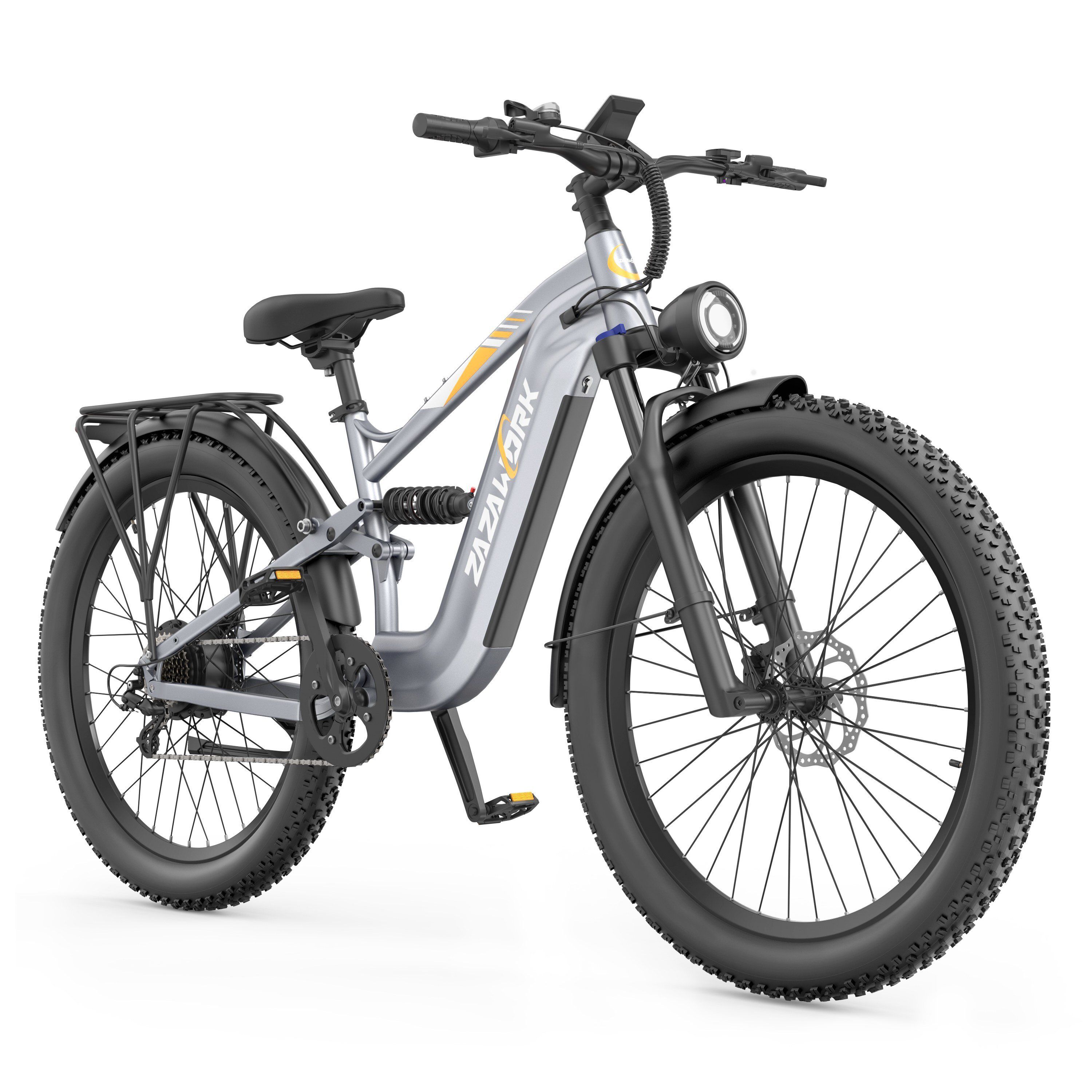 ZAZAWORK CF500 VTT électrique, batterie 48 V 20 Ah, autonomie de 90 km