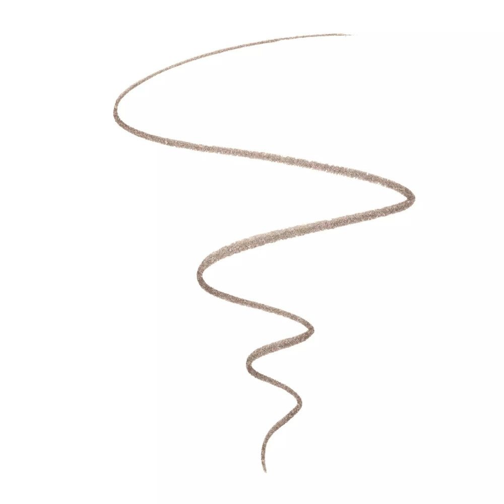 Une ligne ondulée tracée avec un crayon à sourcils brun moyen.