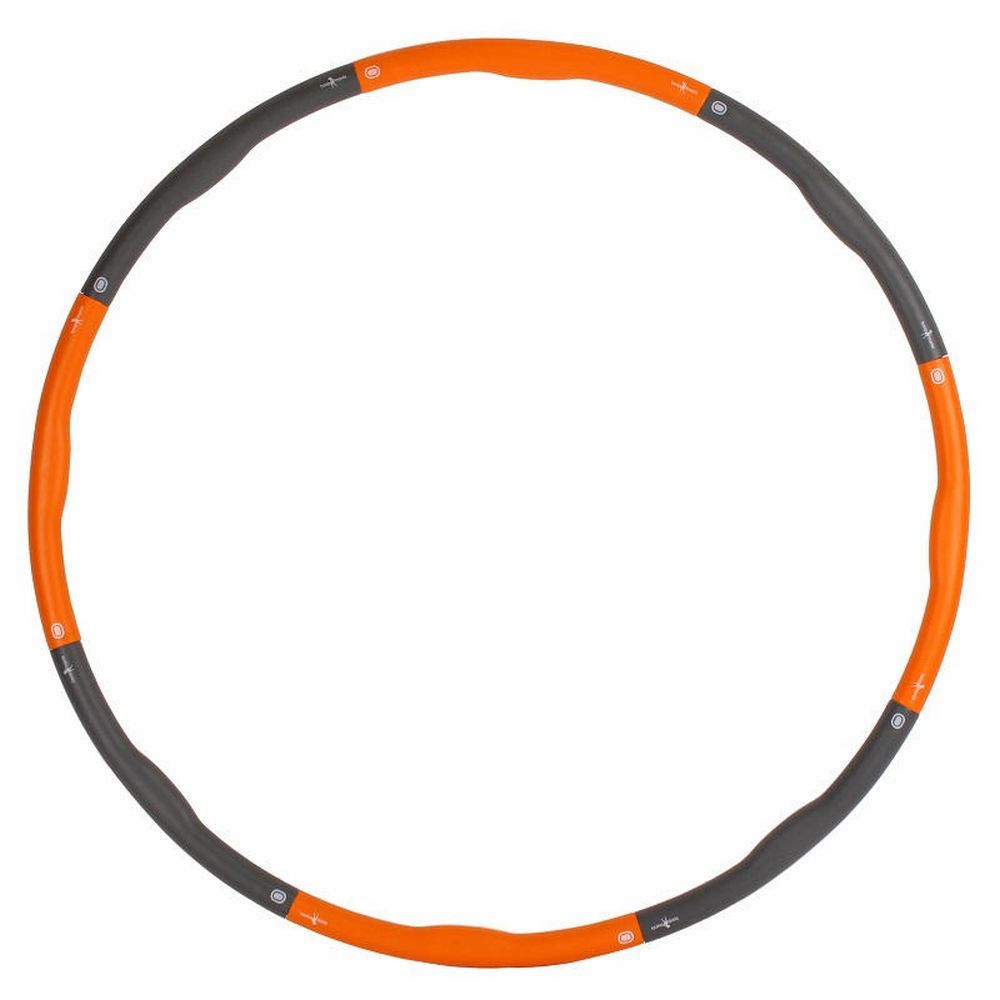 Hoopomania Weight Hoop hula hoop en mousse | 1,5 kg | Orange/Gris