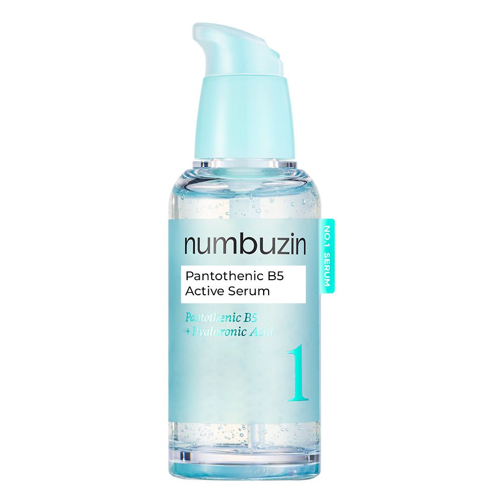 Fles Numbuzin Nr. 1 Pantothenic B5 Active Soothing Cream met pompdispenser.