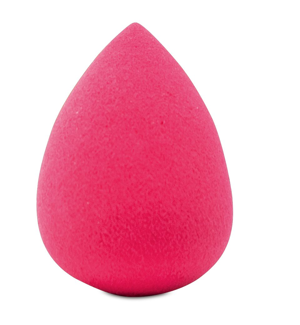 Roze make-upspons in druppelvorm. Los, zonder verpakking.