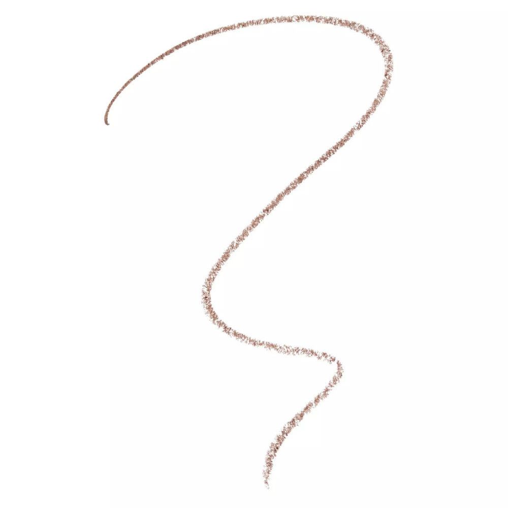 Bruine streep van wenkbrauwpotlood. Op witte achtergrond.