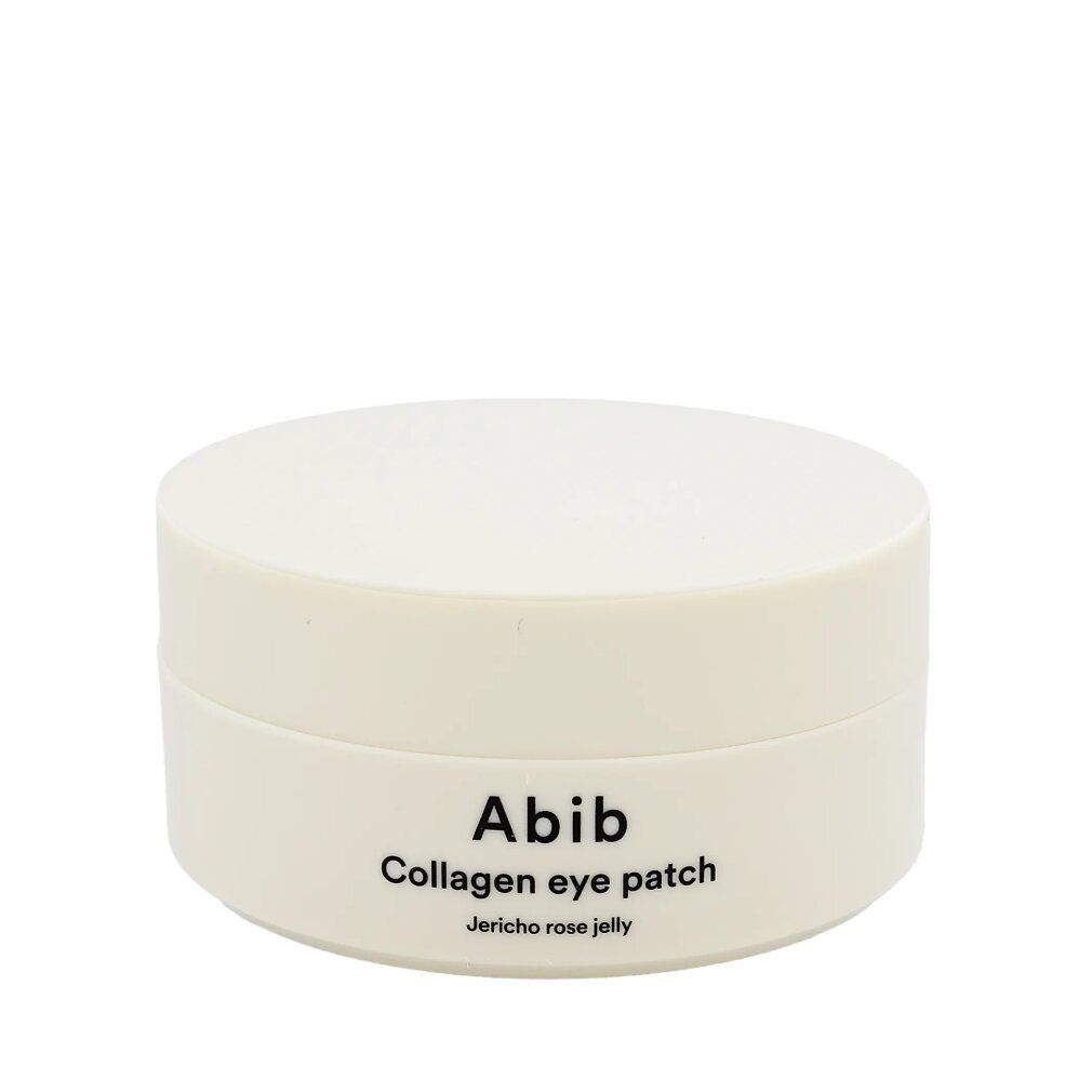 Abib Collageen oogpleister in een ronde, crèmekleurige pot.
