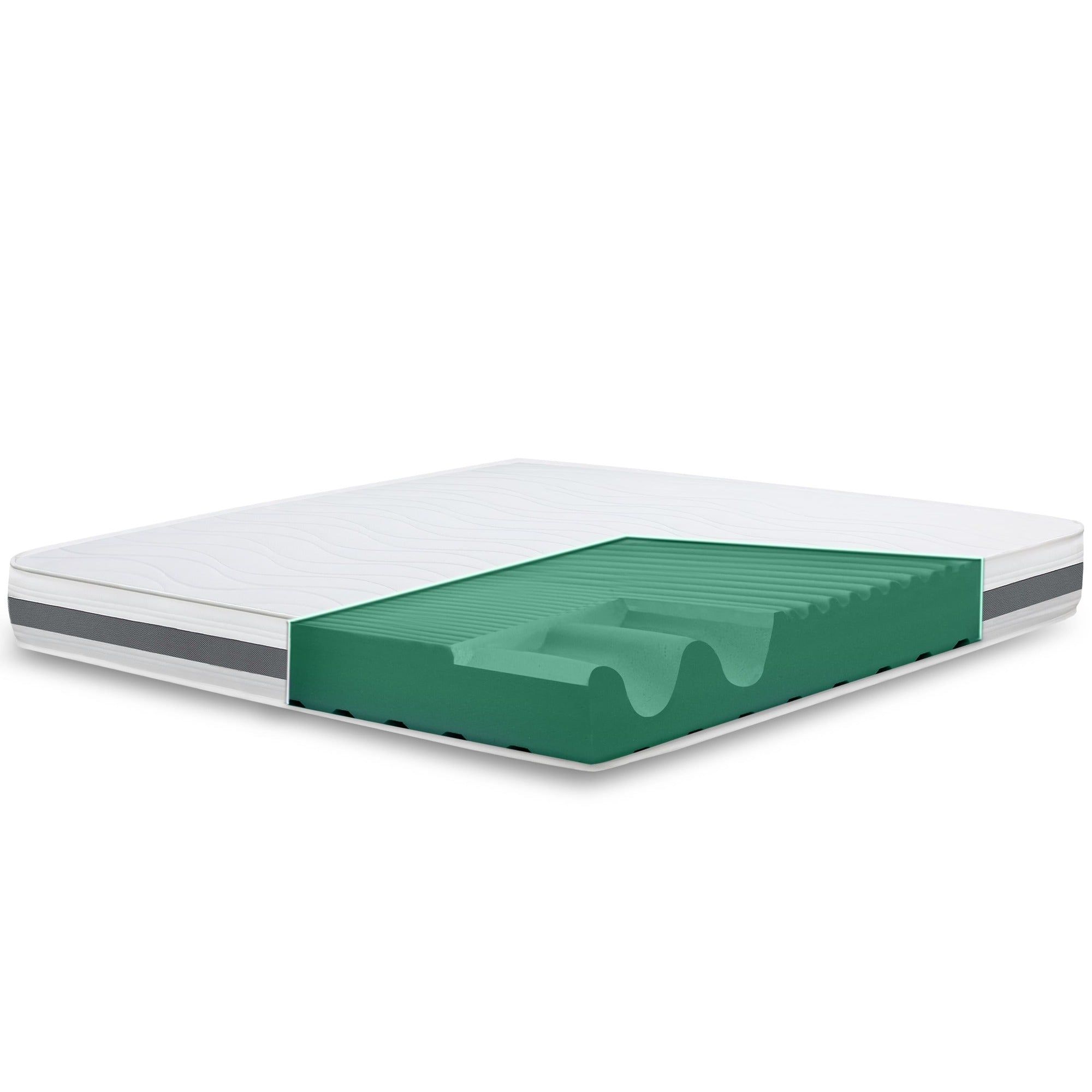 The White Stone Matras 80x200 cm Antibacterieel Schuim | Hoogte 16 cm | 3D Air Hypoallergeen Hoes