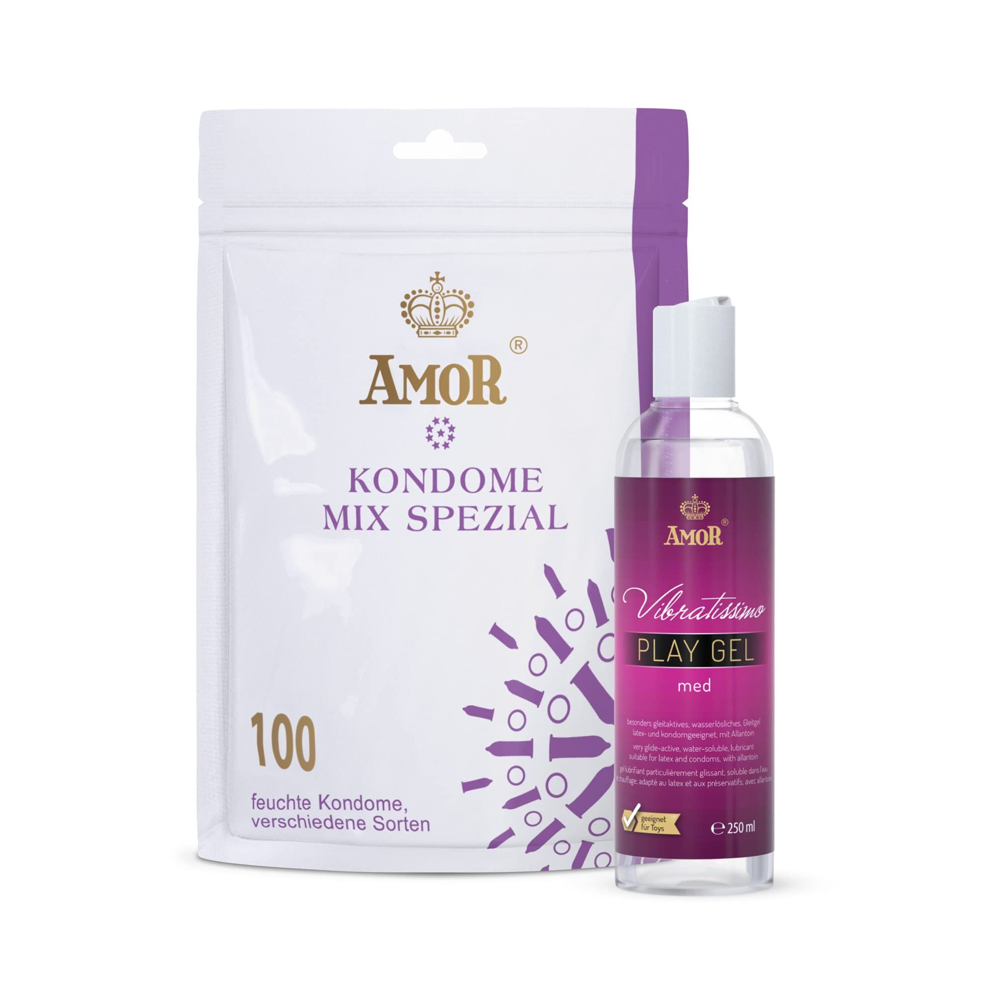 AMOR Mix Special Préservatifs + PlayGel Natural Set