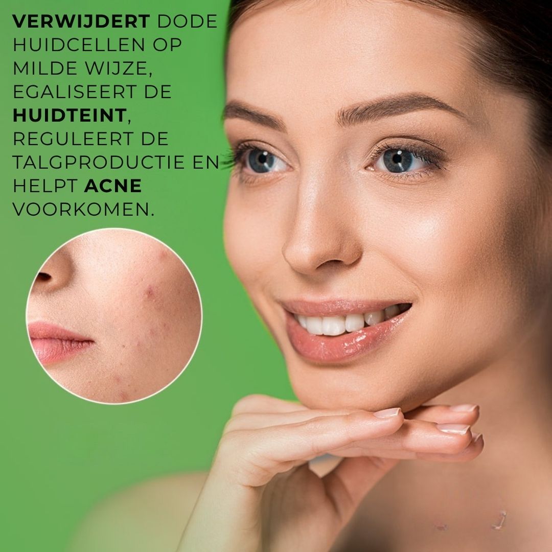 Dr. SEA AHA Facial Cleansing Toner. Fles met gele vloeistof. Tekst: AHA Facial Cleansing Toner. Ingrediënten: melkzuur, glycolzuur, peterselie-extract.