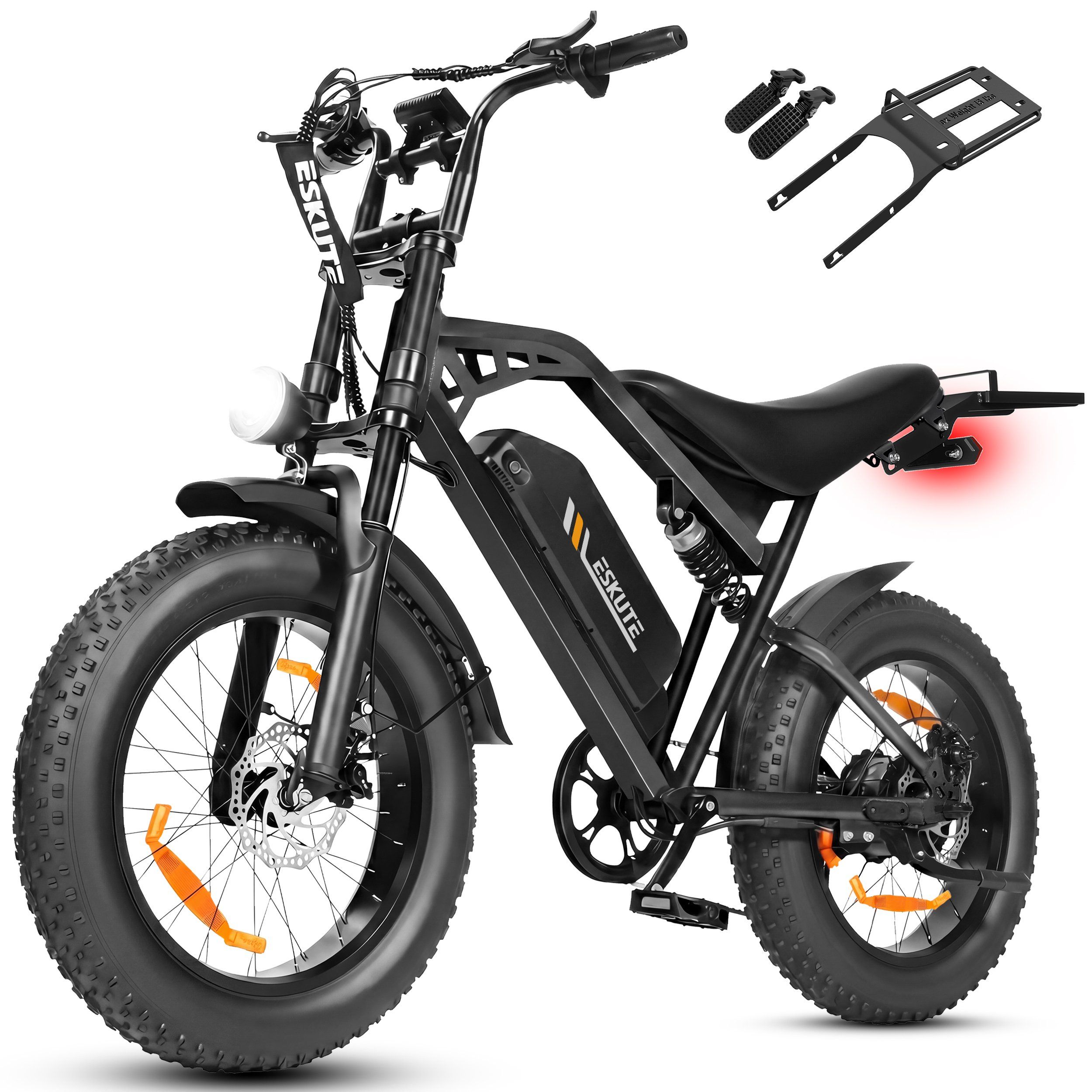 ESKUTE V202 Vélo électrique tout-terrain, batterie 48 V 20,8 Ah
