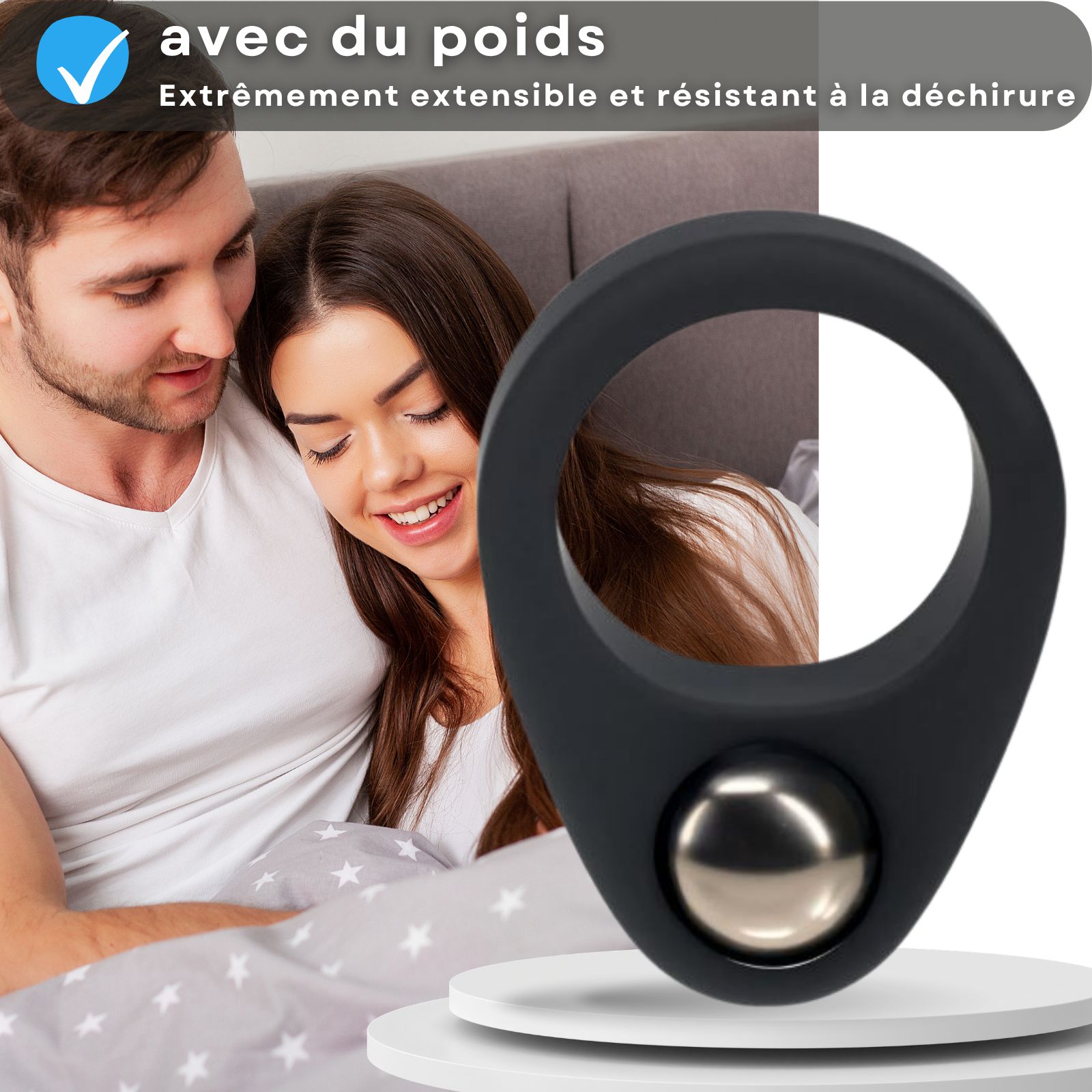 Lovelyness - Anneau pénien avec poids - Heavy - S