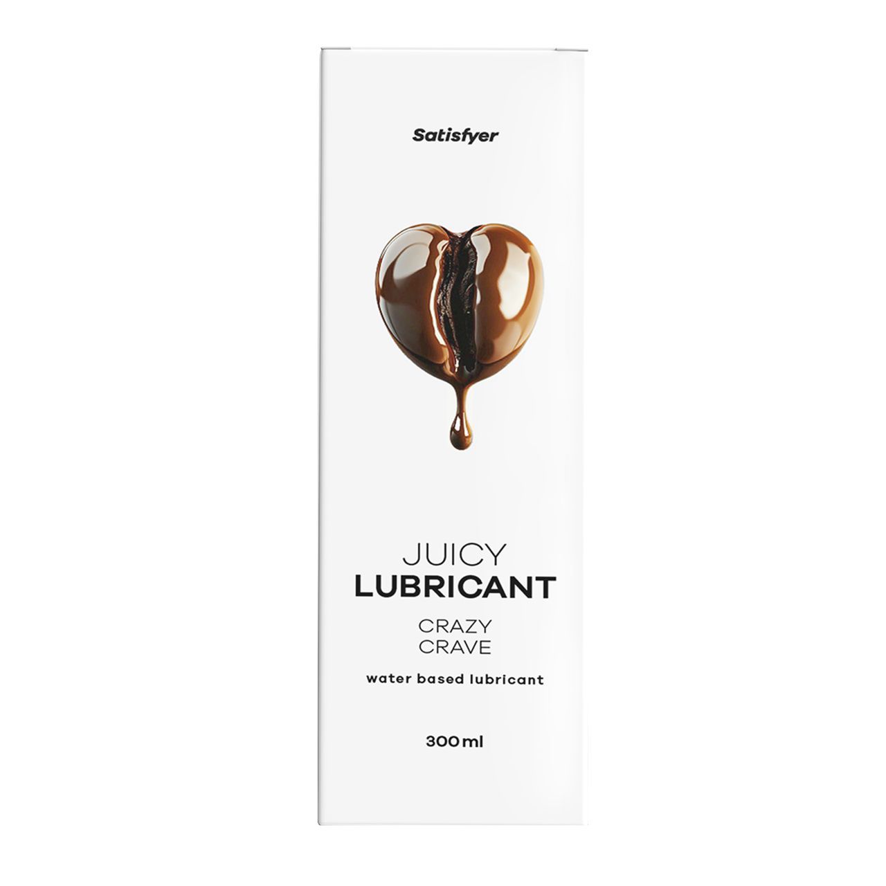 Verpakking voor Satisfyer Juicy Lubricant Crazy Crave, glijmiddel op waterbasis, 300ml.