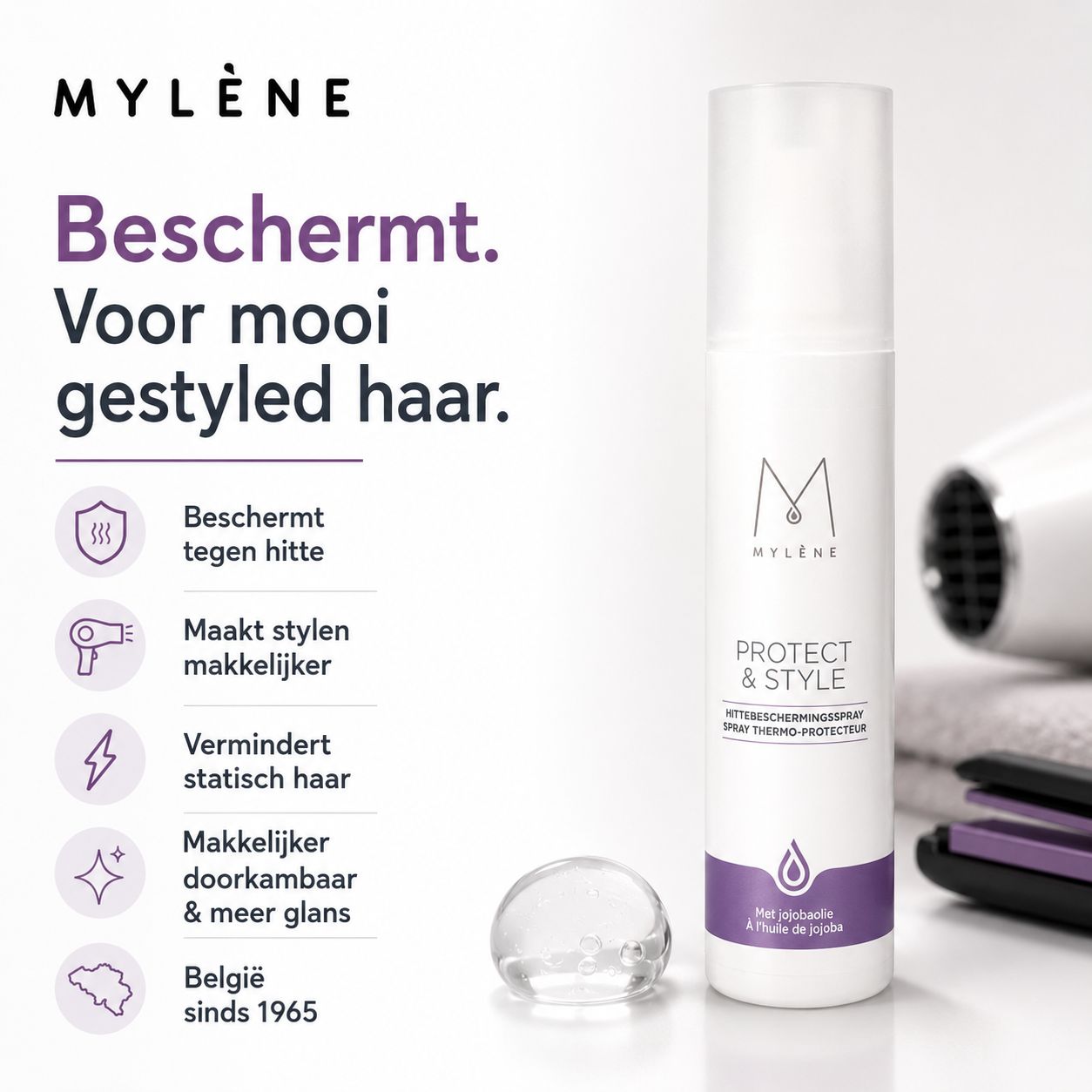 Mylène Protect & Style | Hittebeschermende brushingspray