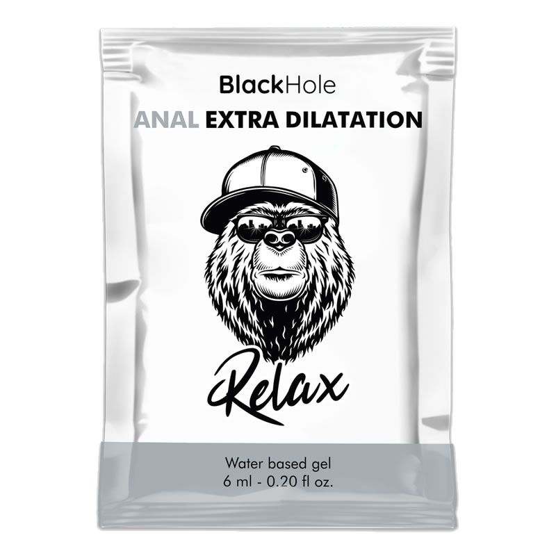 Individuele verpakking Black Hole Anal Extra Dilatation glijmiddel, 6 ml.