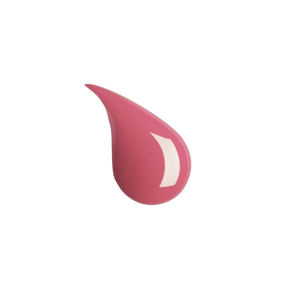 Goutte de gloss rose. Surface brillante, forme de goutte.