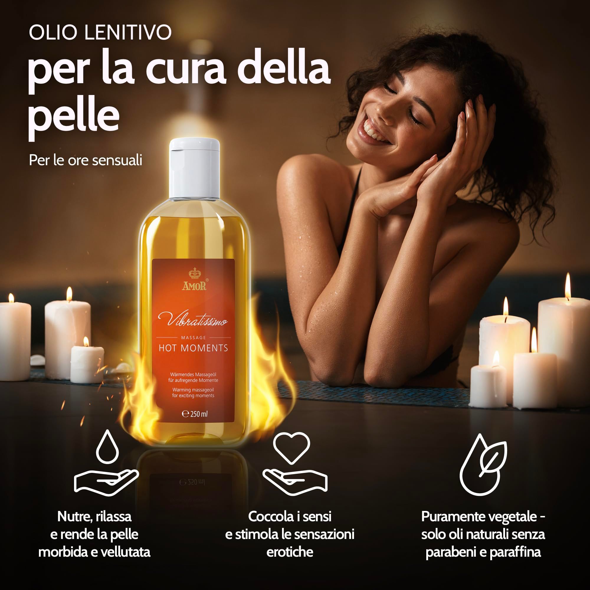 Vibratissimo Huile de Massage Hot Moments