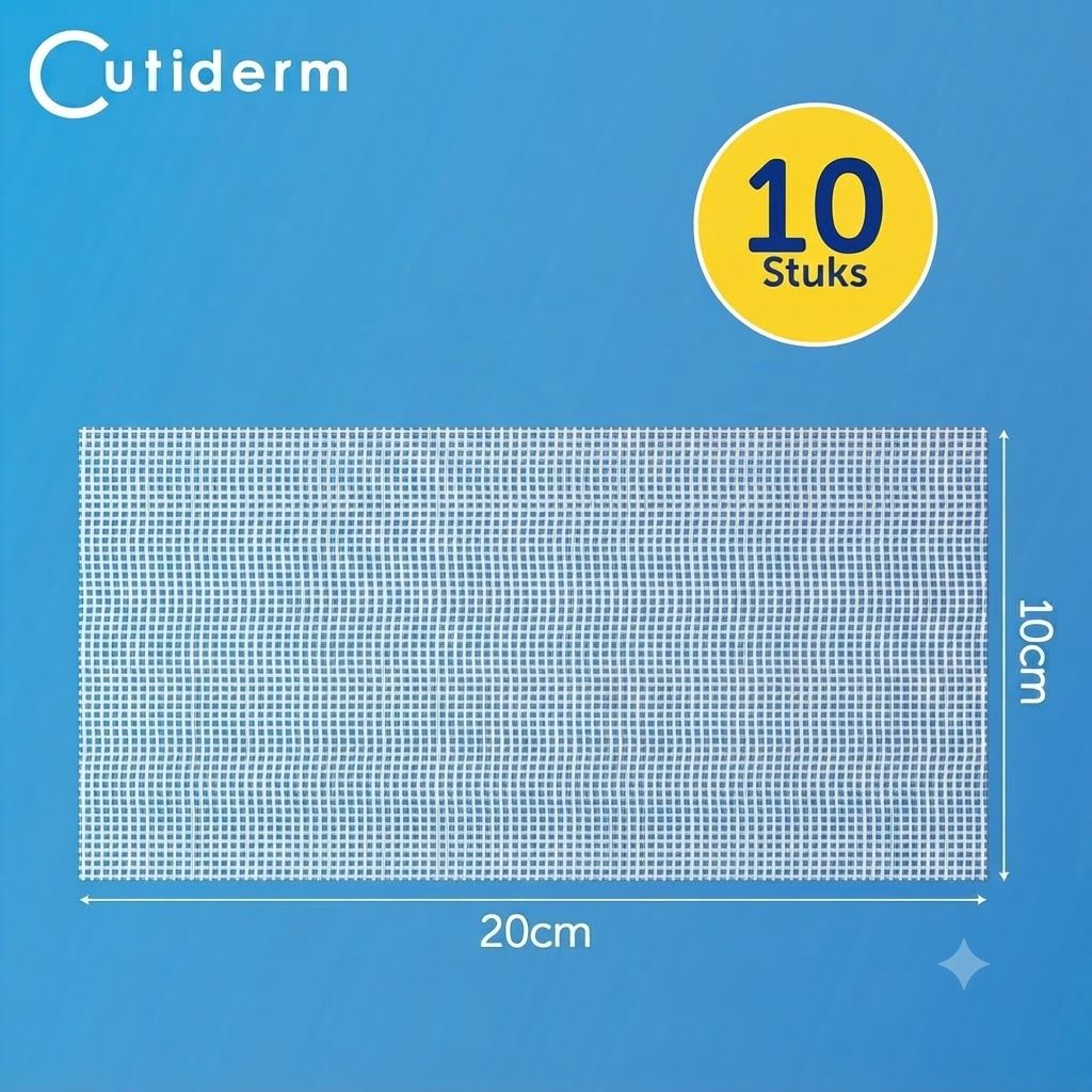 Cutiderm gaas: 20x10cm, 10 stuks.