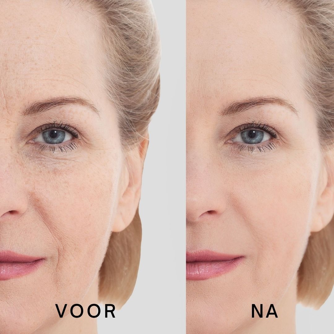 Crèmetube met tekst. Opschrift: Dr. SEA, Moisturising & Protective Face Cream SPF30+. Met tekst over ingrediënten.
