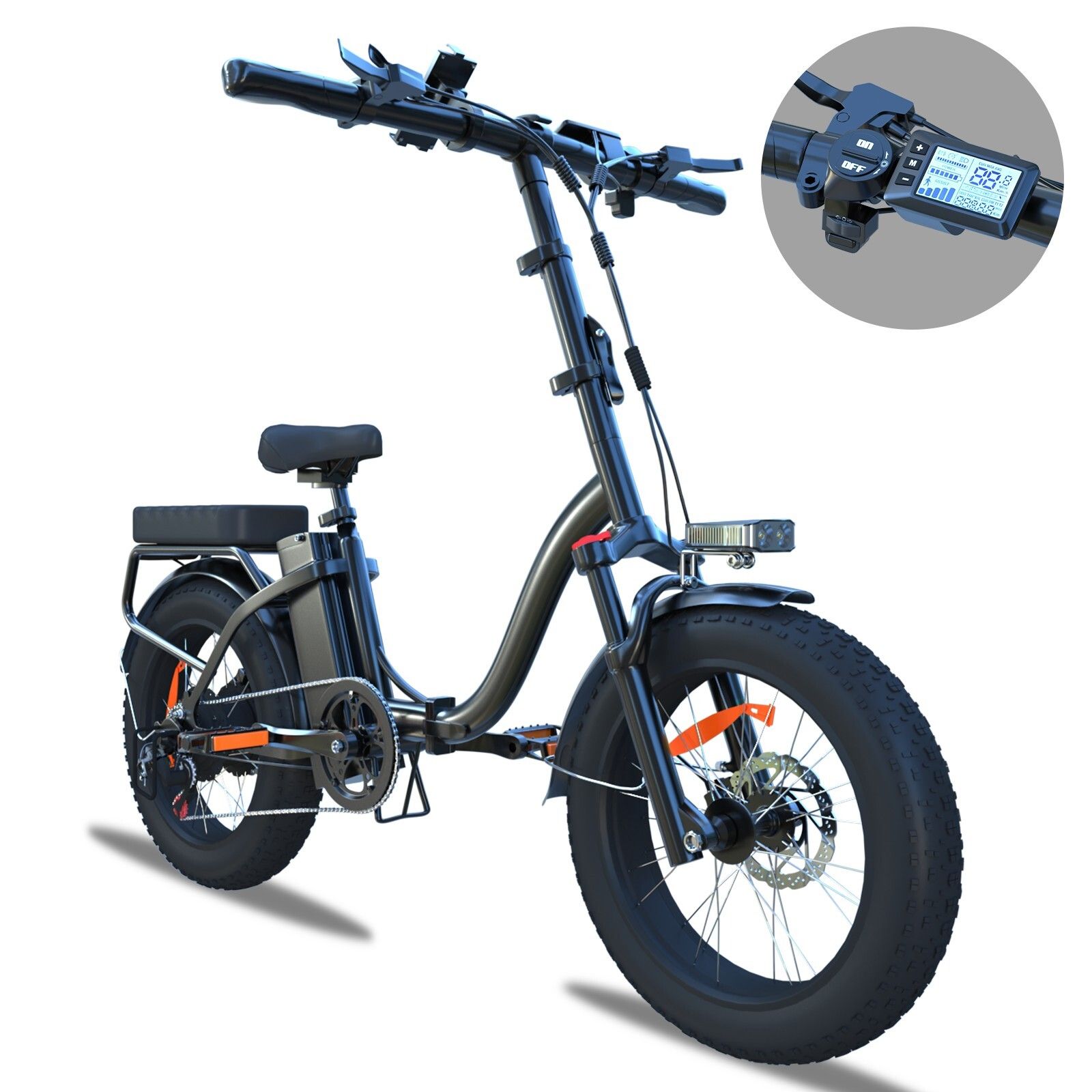 BLUVALL Z01 Opvouwbare elektrische fiets, 36V 13Ah verwijderbare accu, Shimano 7 versnellingen