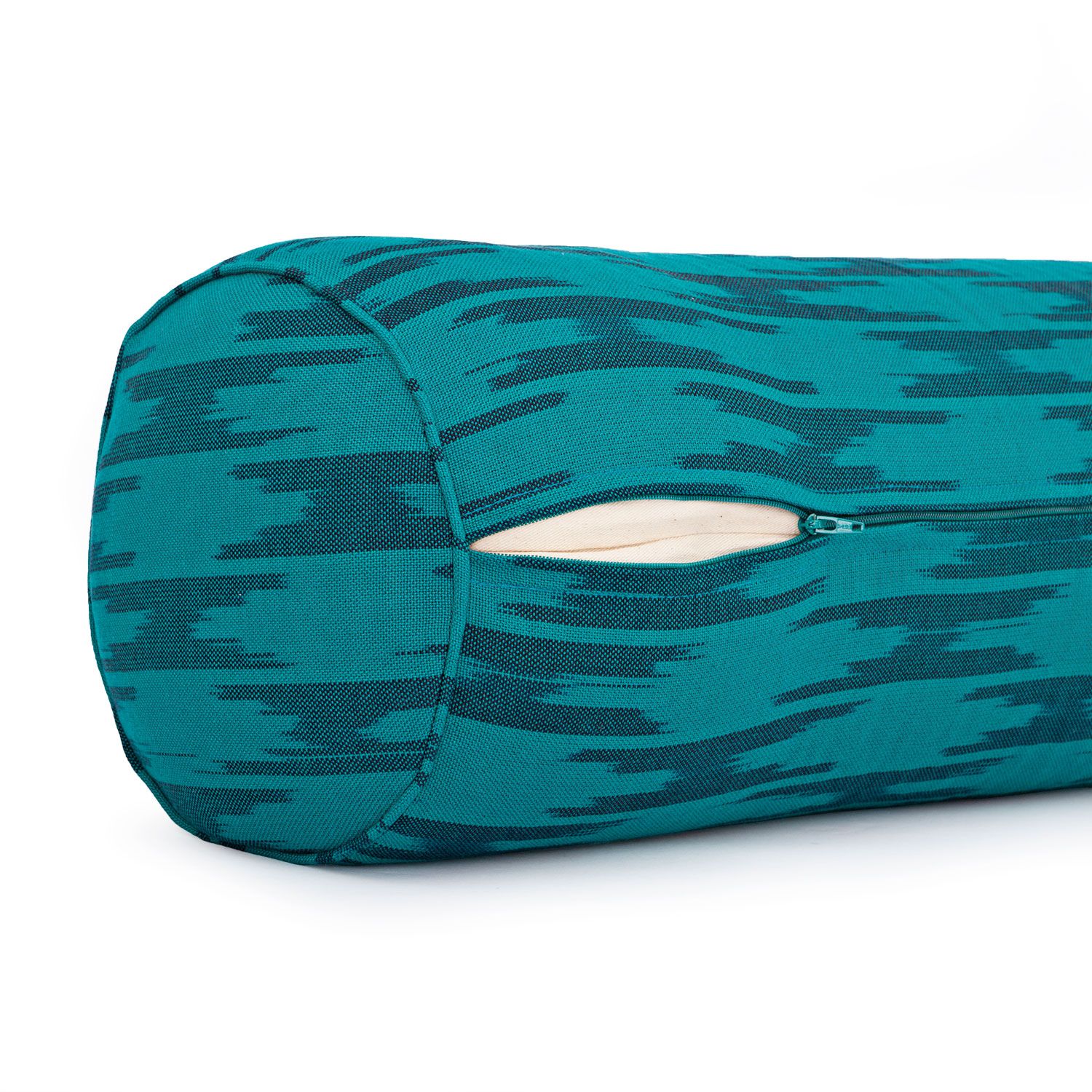 bodhi ETHNO Collectie: Yoga bolster (rond), blauwgroen