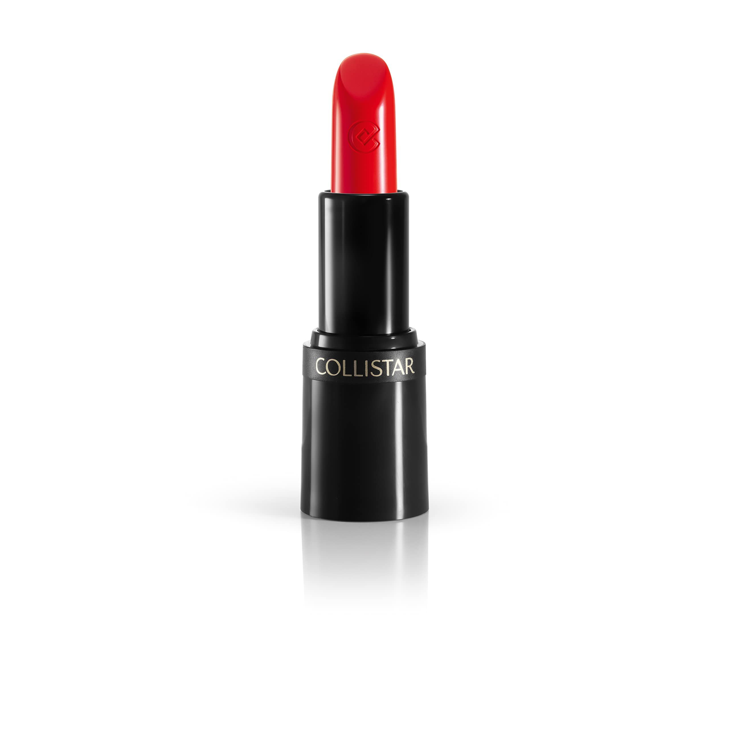 Close-up van lippen opgemaakt met rode lippenstift. Duidelijke contouren.