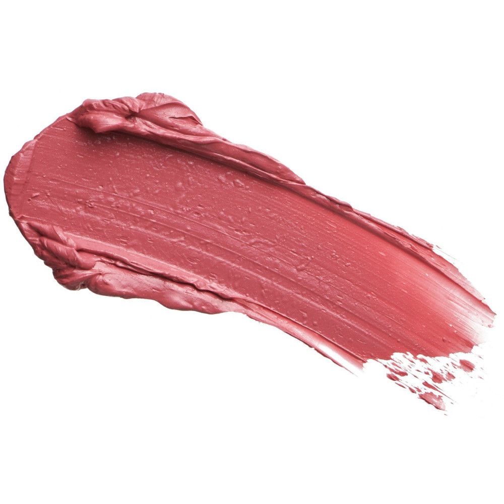 Échantillon de rouge à lèvres rose. Texture visible.