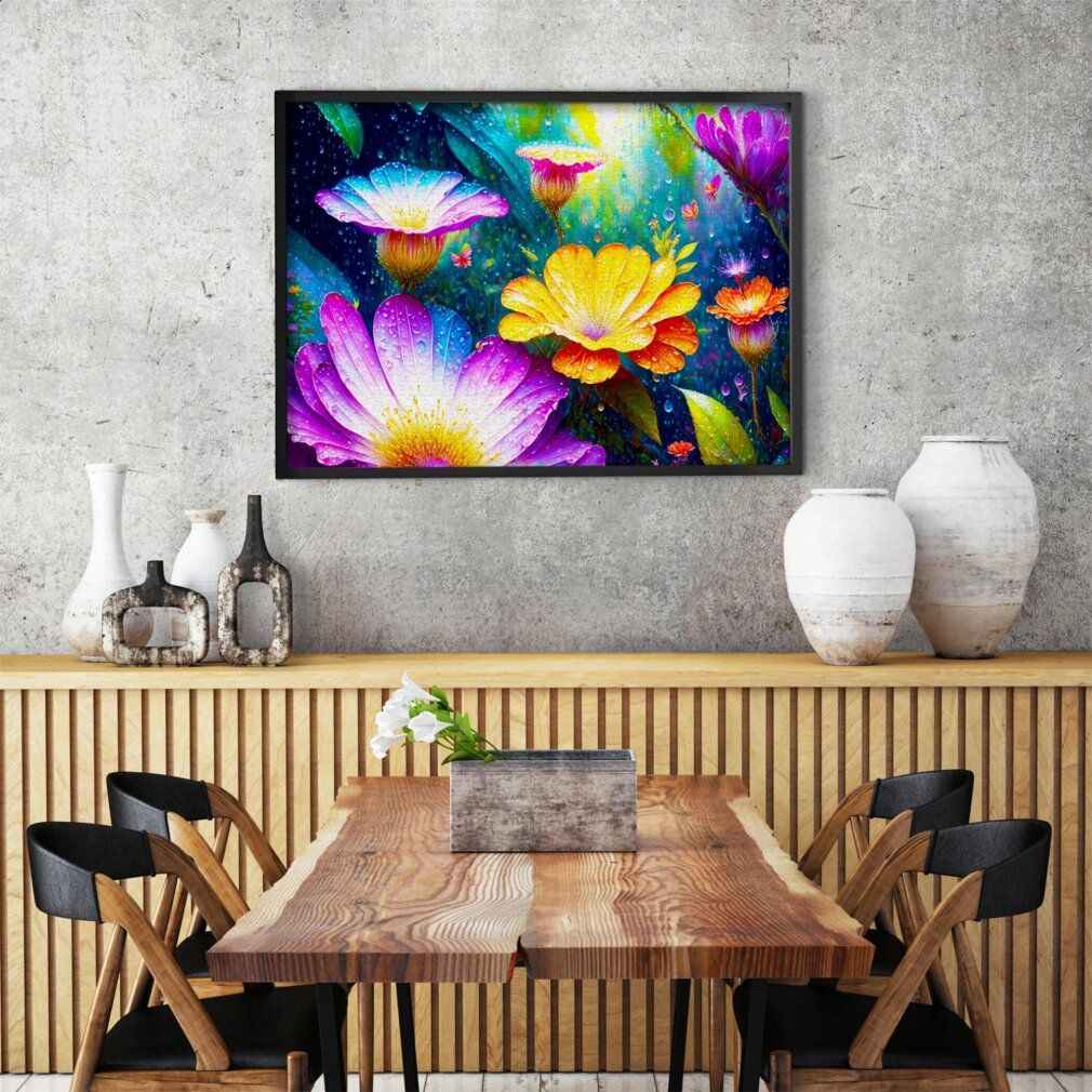 enjoy Puzzel bloemen in regen 1000 stukken