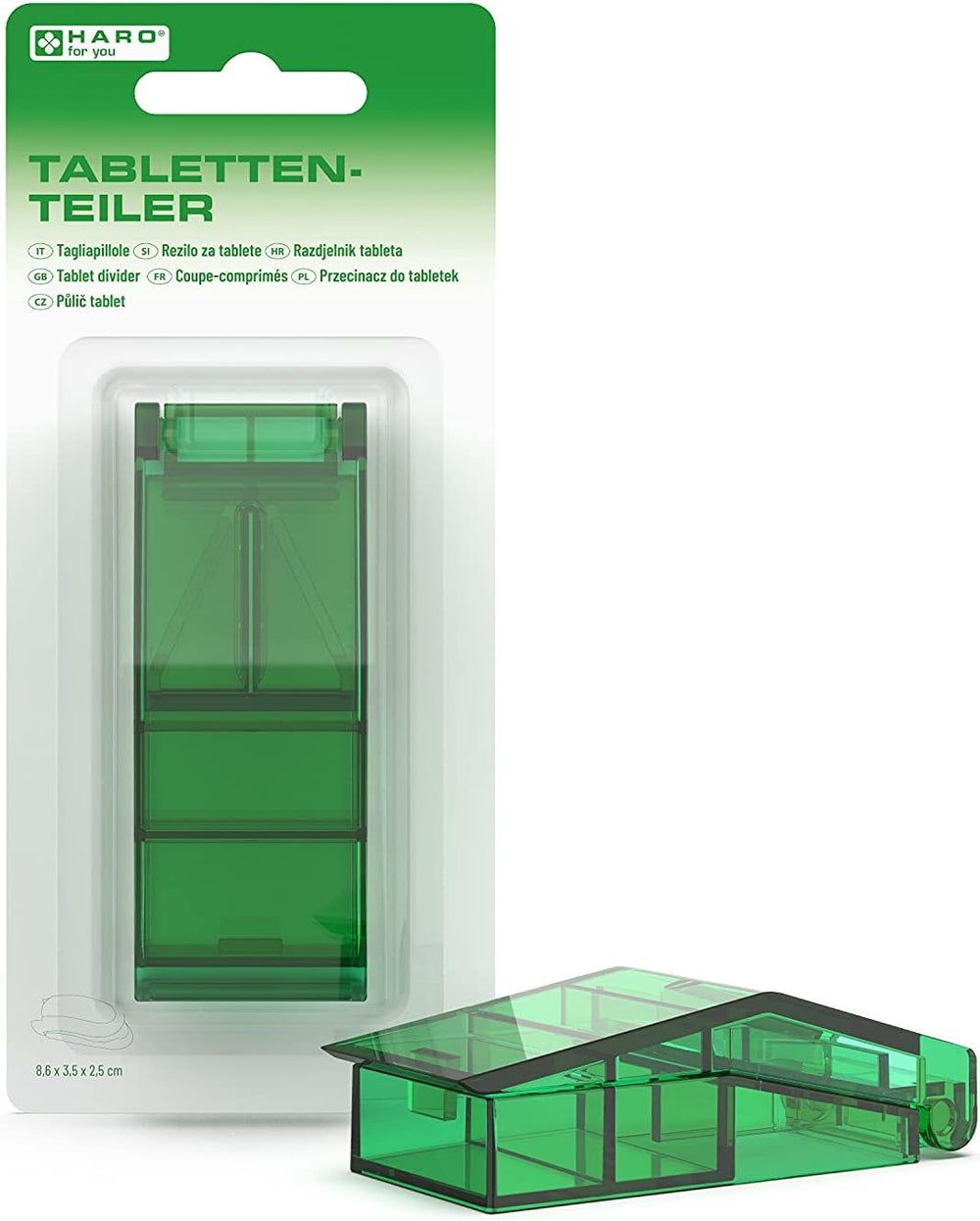 Haro Tablettensnijder met opbergvak