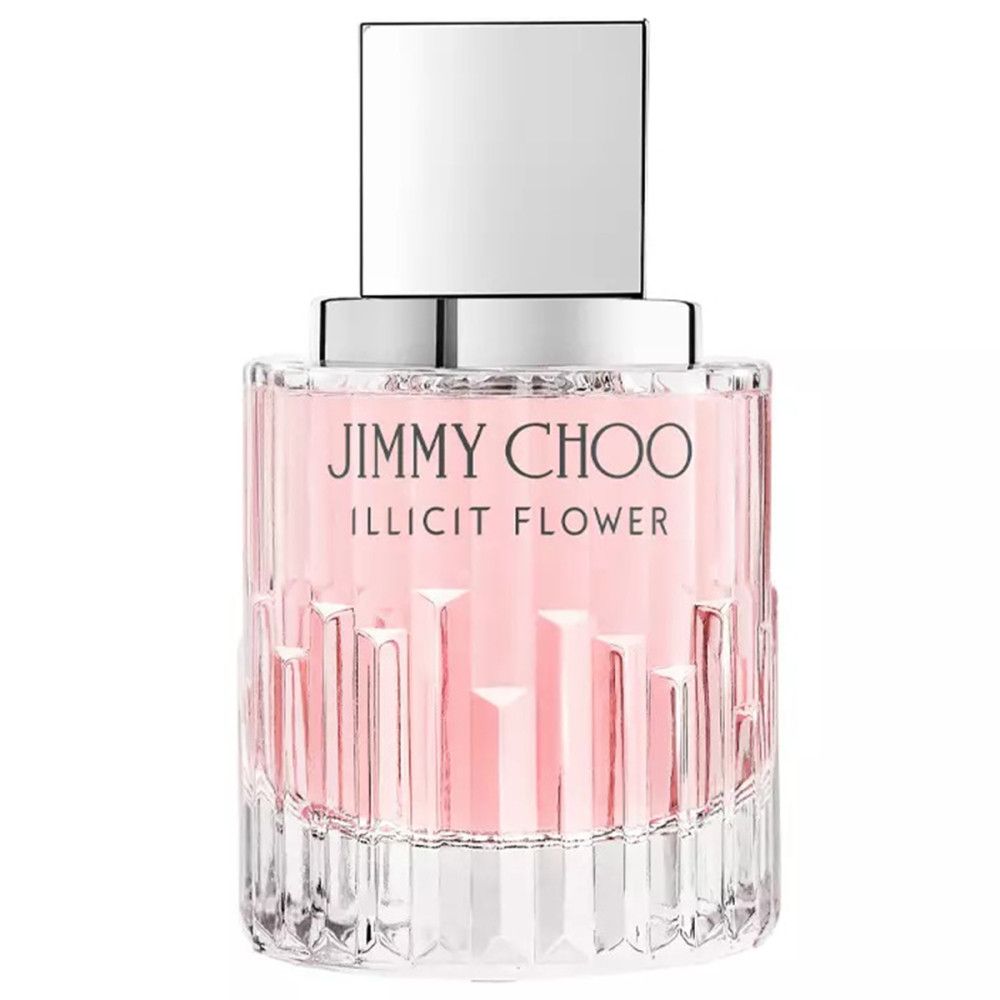Jimmy Choo Illicit Flower Eau de Toilette flesje, close-up.