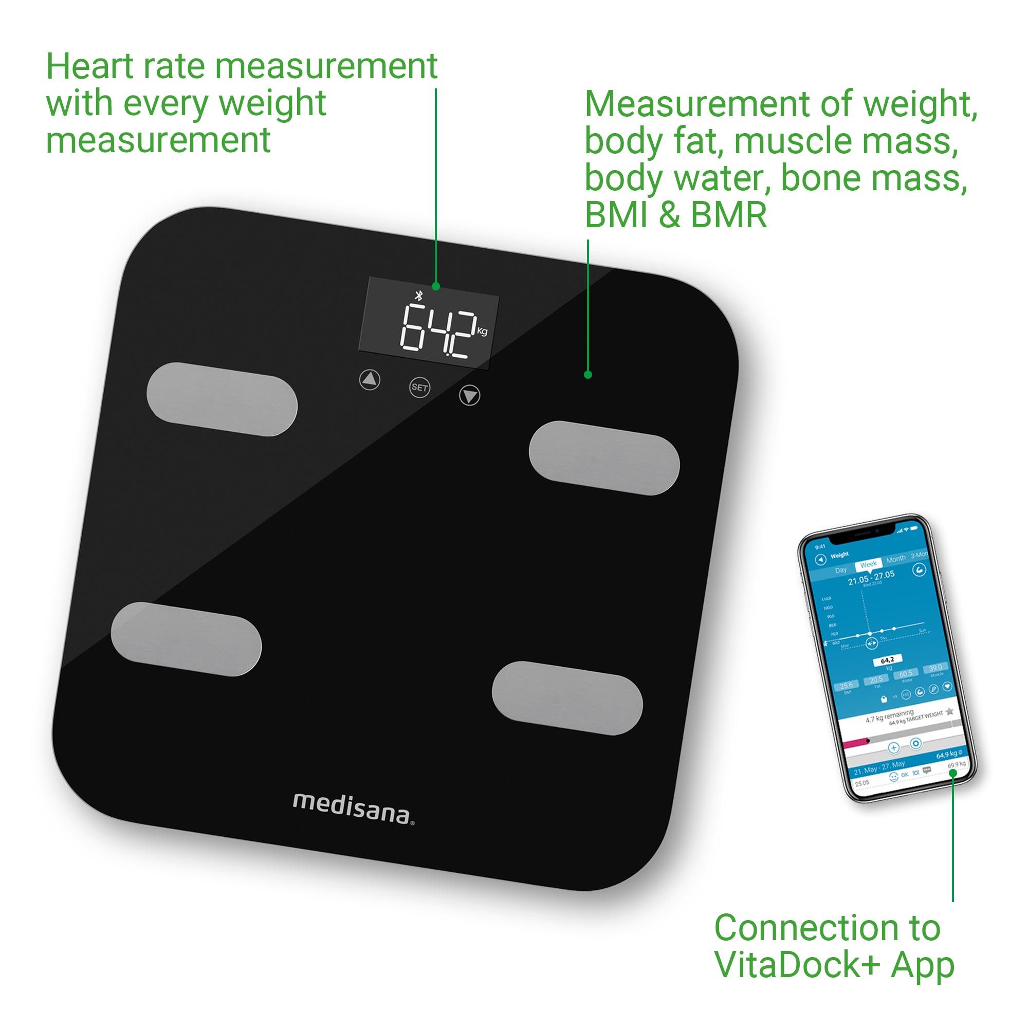 medisana BS 602 WIFI connect Balance d'analyse corporelle avec application smartphone