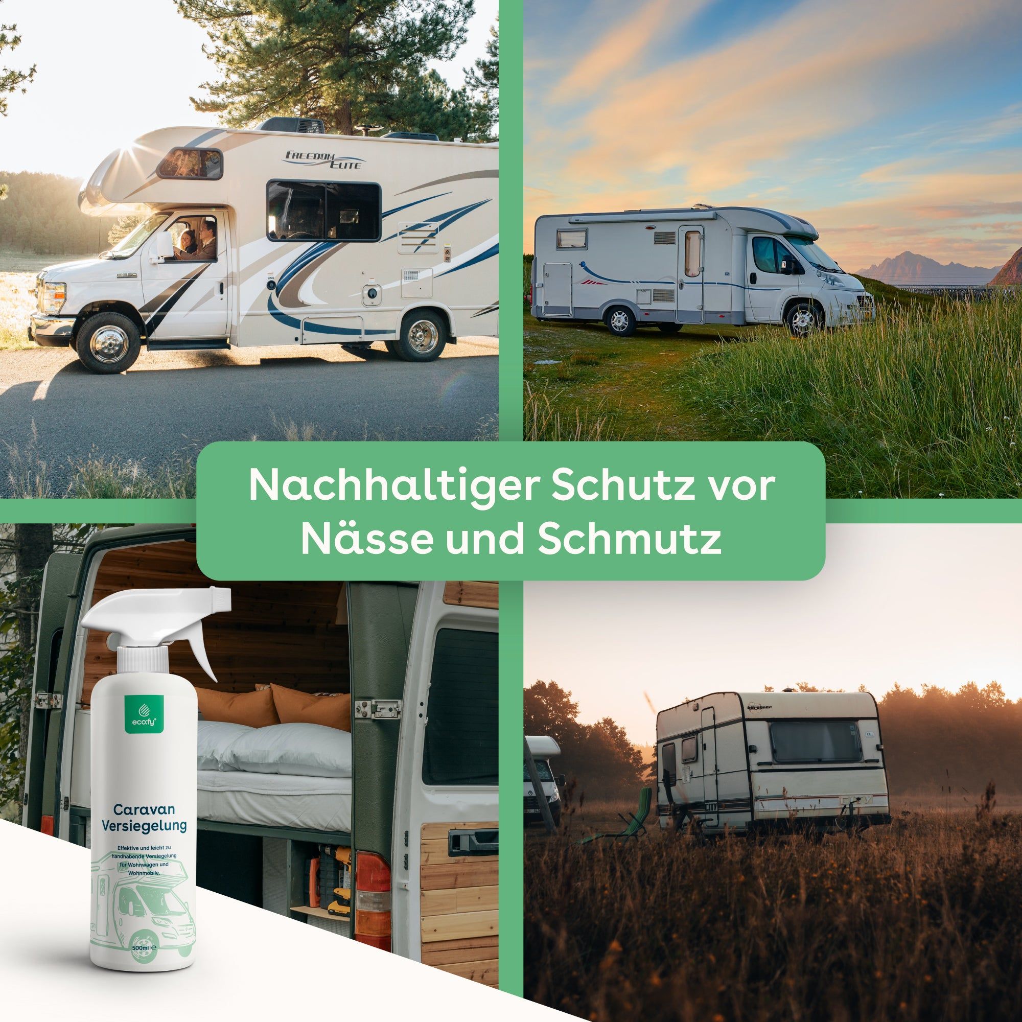 eco:fy® Vitrification de la caravane • protection contre la pluie et la saleté